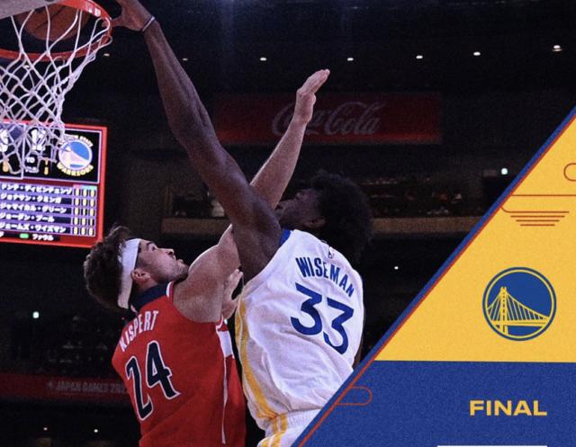 开云-勇士取得季前赛首胜 老将低迷 怀斯曼闪耀东京